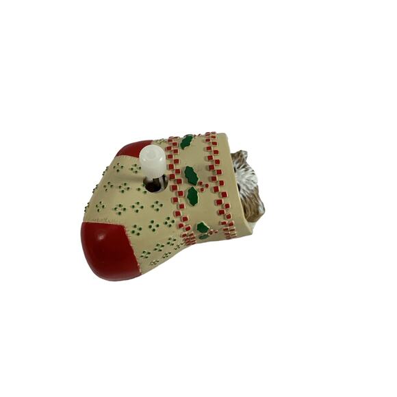 Hallmark Kitten in Stocking Brooch 1990 Christmas Holiday Pin‎ Collectible - Picture 4 of 8